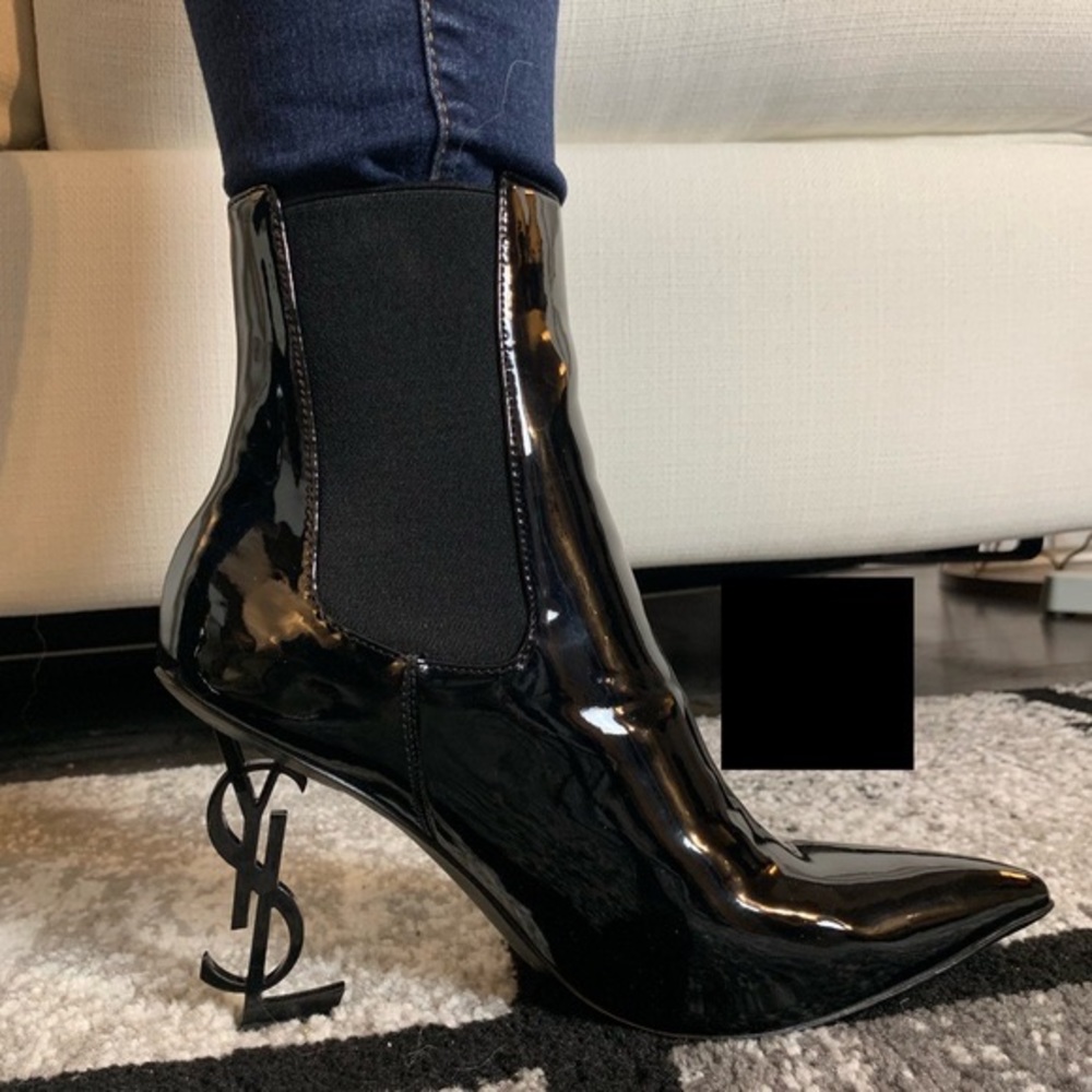 Saint Laurent Opyum patent Leather Boots.